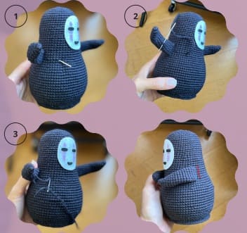 No Face Receita Boneca Amigurumi PDF Gratis 