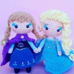 Anna e Elsa Receita Boneca Amigurumi PDF Gratis