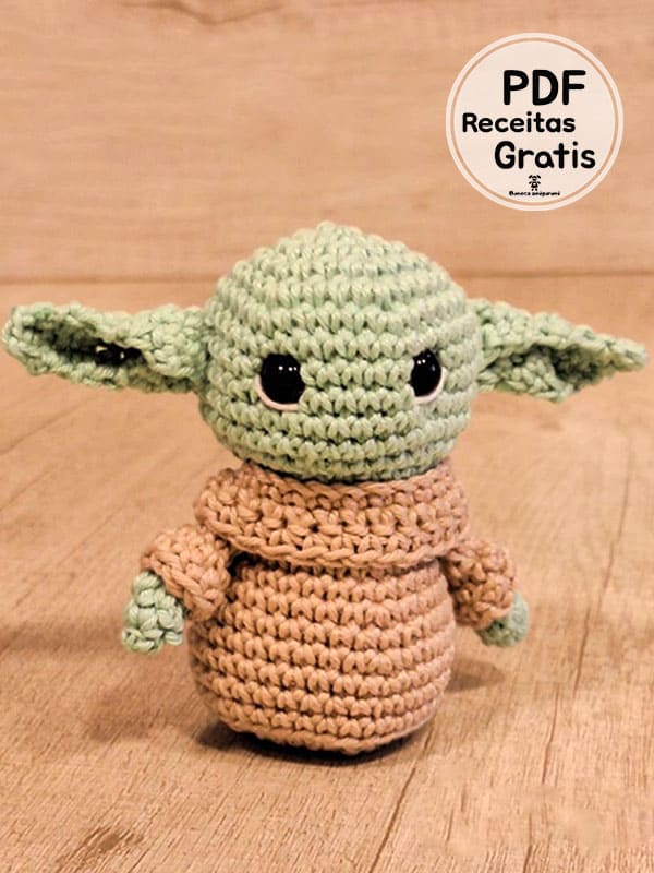 Yoda de Boneca Amigurumi Receita PDF Grátis