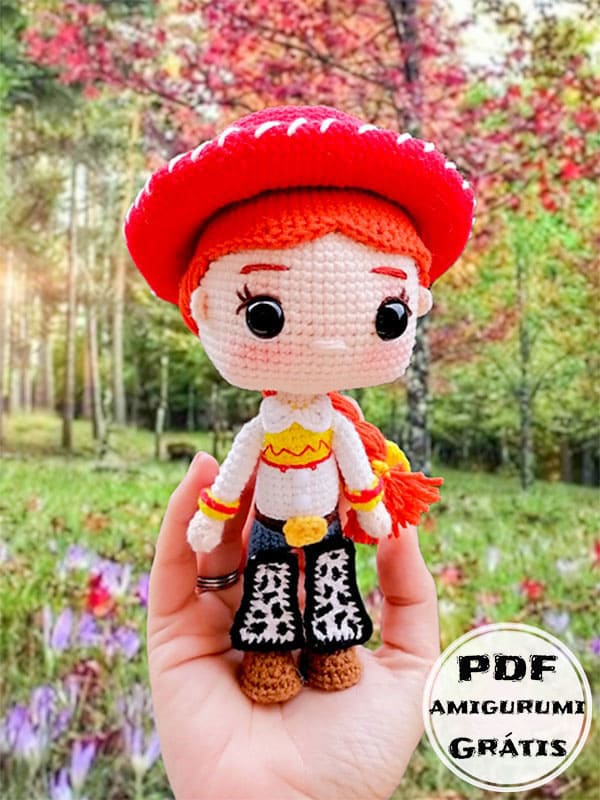 Jessie Toy Story Boneca de Crochê Amigurumi PDF Receita Grátis 