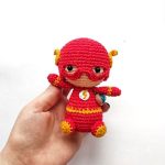 The Flash Boneca de Croche Amigurumi PDF Receita Grátis